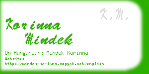 korinna mindek business card